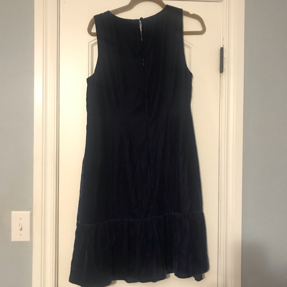 J Crew Velvet Ruffle Hem Dress - Picture 4 of 4